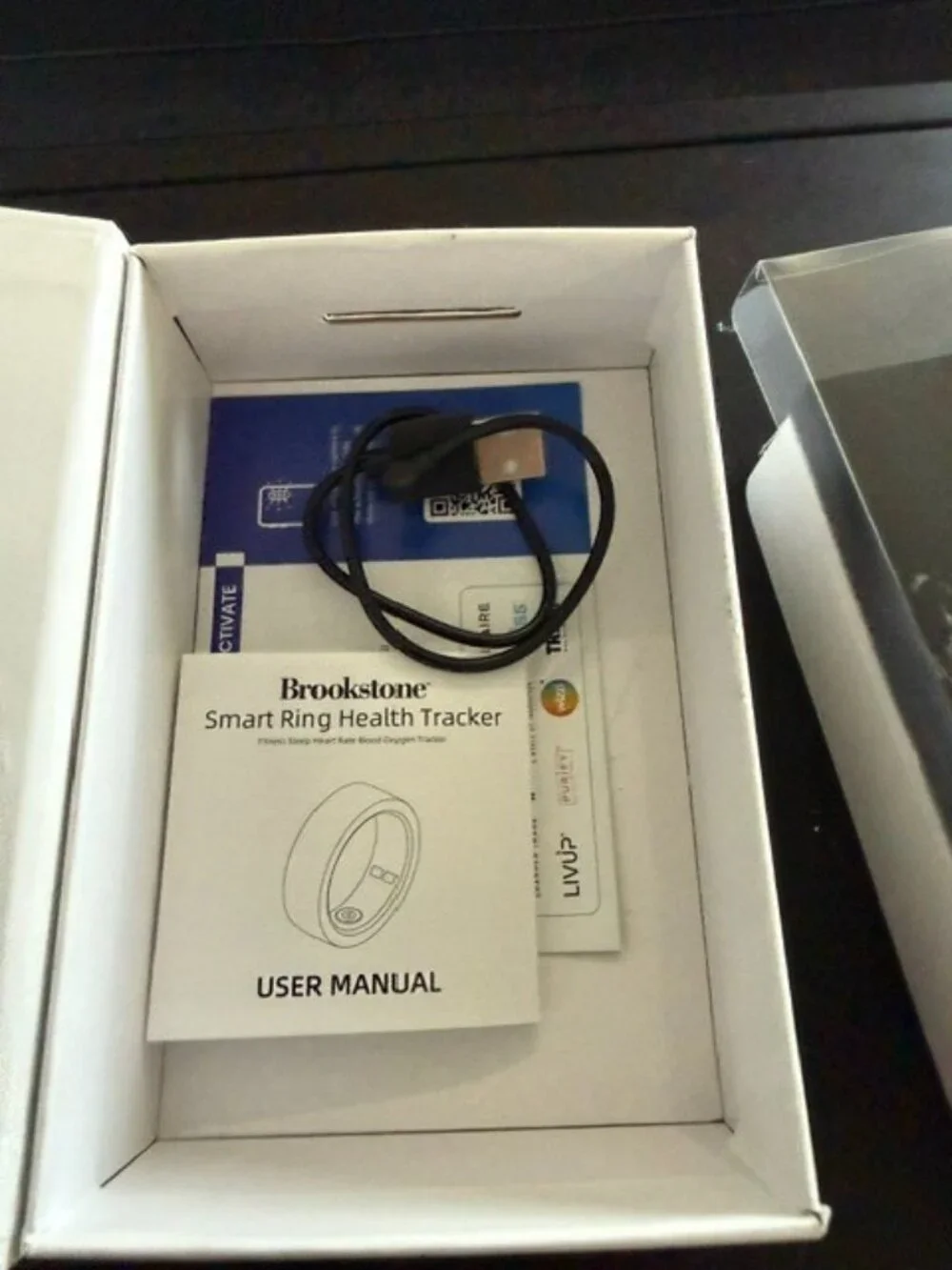 Brookstone Smart Ring Health tracker Size 7 Gold Fitness Sleep Heart Rate EUC